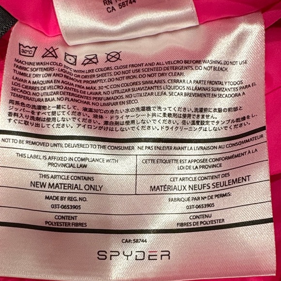 Spyder Girls Snow Bib Size 4 Pink Insulated Ski Pants Small to Tall - Picture 12 of 16